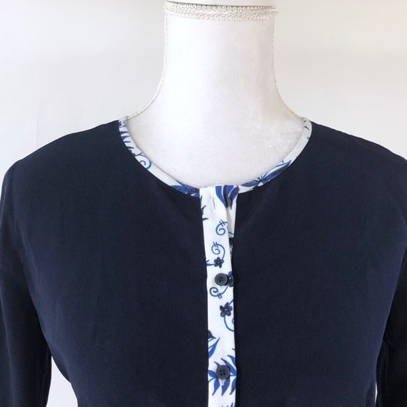 NWOT Shoshanna navy blue shirtdress Henrietta 4 - Picture 4 of 8